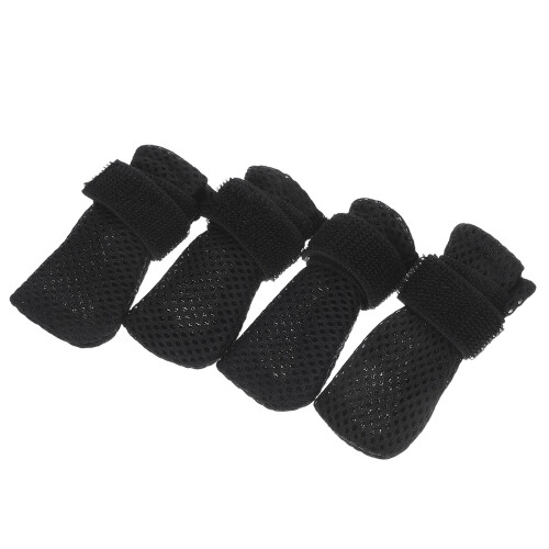 20Pcs Boots Soft Warm Polyester Paw Covers in Black
