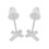 5Pcs Silver Cross Stud Earrings Lightweight for Daily Wear 2