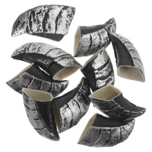 40Pcs Silver Latex Wolf Paw Nail Patches Animal Costume Accessories