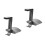 2Pcs Grey Headphone Rack Mount Desk Hook Holder for Large Headsets 4