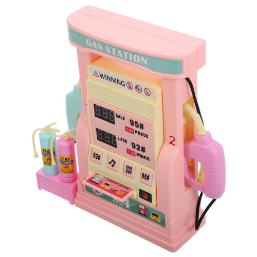 3Pcs Plastic Toddler Car Toy Gas Station Playset Interactive Learning 1