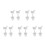 5Pcs Silver Cross Stud Earrings Lightweight for Daily Wear 10