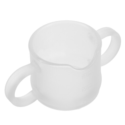 3Pcs Transparent Silicone Training Cups for Babies with Dual Handles 1