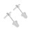5Pcs Silver Cross Stud Earrings Lightweight for Daily Wear 3