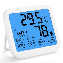 2Pcs Portable Digital Humidity Temperature Monitor White Indoor Use