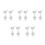 5Pcs Silver Cross Stud Earrings Lightweight for Daily Wear 5