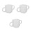 3Pcs Transparent Silicone Training Cups for Babies with Dual Handles 7