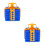 2Sets Unique Plastic Fun Gift Box Statue Multi-Color Desktop Adornment 7