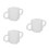 3Pcs Transparent Silicone Training Cups for Babies with Dual Handles 5