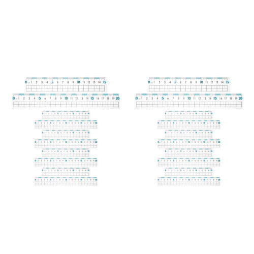 20Pcs Transparent Plastic Ruler with Wave Edge for Drawing and Exams 1