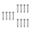12Pcs Weather Resistant Silver Motorcycle Handguard Mounting Screws 10