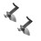 2Pcs Grey Headphone Rack Mount Desk Hook Holder for Large Headsets 5