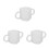 3Pcs Transparent Silicone Training Cups for Babies with Dual Handles 4