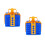 2Sets Unique Plastic Fun Gift Box Statue Multi-Color Desktop Adornment 10