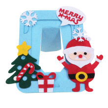 2Pcs Santa Claus Blue DIY Christmas Photo Frame Tabletop Stand