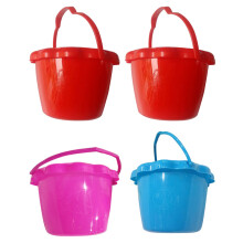 8Pcs Durable PP Sand Buckets Comfortable Handle Kids Beach Play Tool