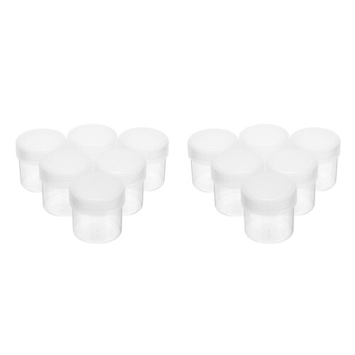 12Pcs Transparent Hdpe Plastic Buckets with Lids for Paint Storage 2