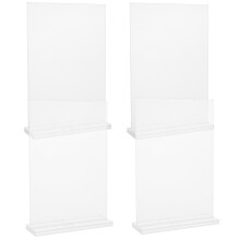 8Pcs Lightweight Acrylic Display Stands Clear Sign Holders for Tables
