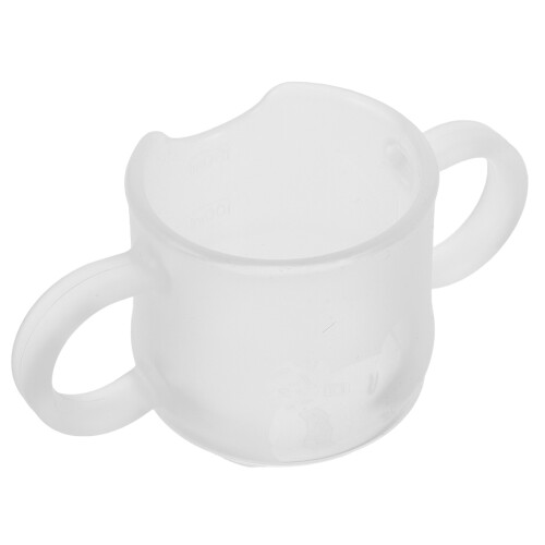 3Pcs Transparent Silicone Training Cups for Babies with Dual Handles 2