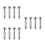12Pcs Weather Resistant Silver Motorcycle Handguard Mounting Screws 9