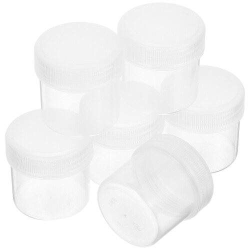 12Pcs Transparent Hdpe Plastic Buckets with Lids for Paint Storage 1