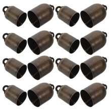 60Pcs Durable Dark Red Metal Decorative Bells for Office Garden Use