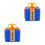 2Sets Unique Plastic Fun Gift Box Statue Multi-Color Desktop Adornment 9