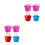 8Pcs Durable PP Sand Buckets Comfortable Handle Kids Beach Play Tool 7