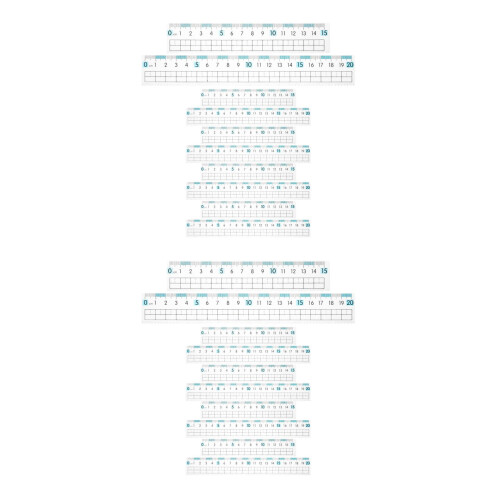 20Pcs Transparent Plastic Ruler with Wave Edge for Drawing and Exams 2