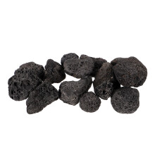 4Pcs Black Volcanic Rock for Fish Tank Aquarium & Potted Plant Decor