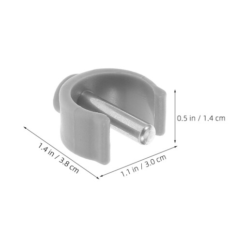 16Pcs Grey ABS Safety Rails Locking Clips for Crutch Cane Grip Clamp 1