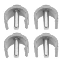 16Pcs Grey ABS Safety Rails Locking Clips for Crutch Cane Grip Clamp
