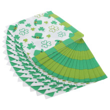 100Pcs Shamrock Dinner Napkins St Patricks Day Party Multi-Color Paper
