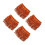 4Pcs Soft Polyester Orange Dance Waist Accessories with Sequins 7