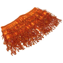 4Pcs Soft Polyester Orange Dance Waist Accessories with Sequins
