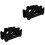 2Pcs Dumbbell Storage Rack in Black Plastic for Home Gym Use 5