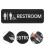 2Pcs Black Acrylic Restroom Identification Signs for Home 10