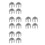 16Pcs Grey ABS Safety Rails Locking Clips for Crutch Cane Grip Clamp 11