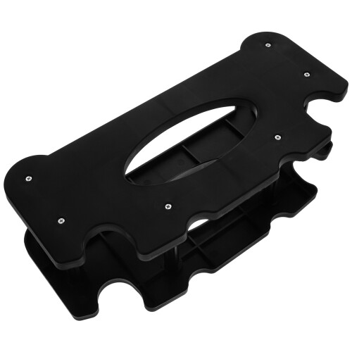 2Pcs Dumbbell Storage Rack in Black Plastic for Home Gym Use 2