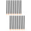 200Pcs Professional Disposable Eyeliner Brushes Black Plastic Handle 7