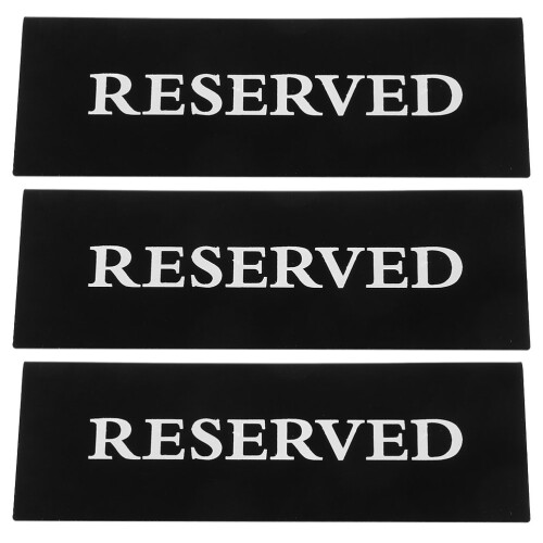 9Pcs Black Acrylic Reserved Table Signs Wedding Seating Decor 2