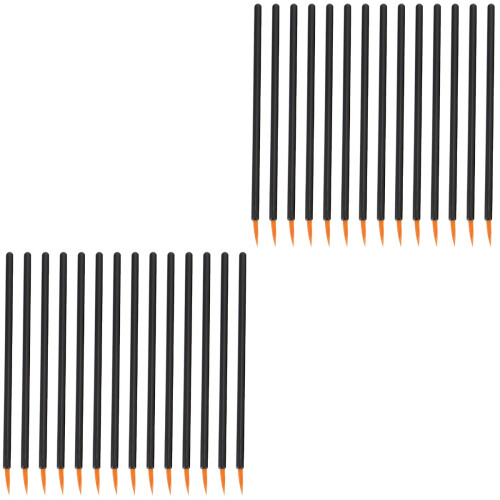 200Pcs Professional Disposable Eyeliner Brushes Black Plastic Handle 2