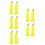 10Pcs Yellow Nylon Hiking Stick Tips Non-Slip Walking Pole Replacement 9