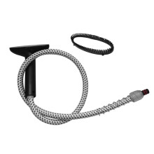 2Pcs Black Steamer Hose and Nozzle Brush for Garment Steamers
