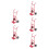 5Pcs Red Miniature Metal Model Cart Versatile Push Pull Display 7