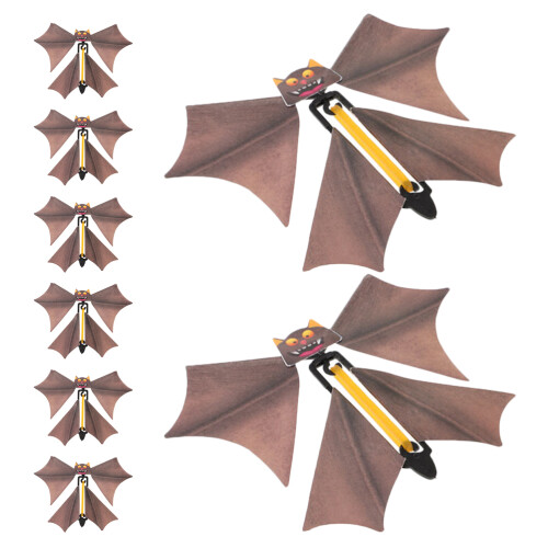 40Pcs Durable Plastic Flying Bats Light Brown Halloween Decorations