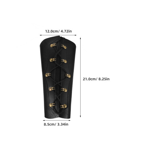 Adjustable Black PU Forearm Guard for Outdoor Archery 1
