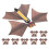 40Pcs Durable Plastic Flying Bats Light Brown Halloween Decorations 2