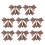 40Pcs Durable Plastic Flying Bats Light Brown Halloween Decorations 3