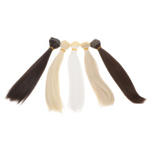 25Pcs Durable Synthetic Straight Doll Wig Extensions for DIY Doll Hair